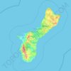 Guam topographic map, elevation, terrain