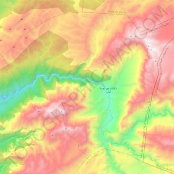 Anergui أنرڭي topographic map, elevation, terrain