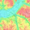 Dissay-sous-Courcillon topographic map, elevation, terrain