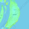 Hatia Island topographic map, elevation, terrain