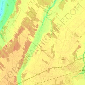 La Présentation topographic map, elevation, terrain