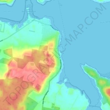 Beauty Point topographic map, elevation, terrain