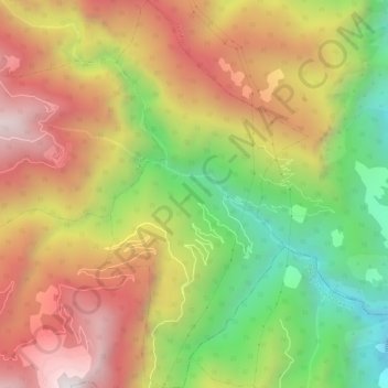 Kompa topographic map, elevation, terrain