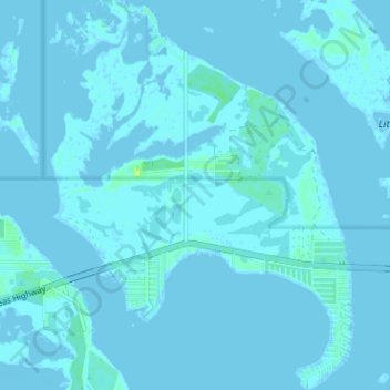 Cudjoe Key topographic map, elevation, terrain