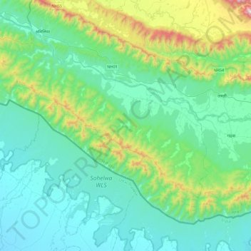 Rajpur topographic map, elevation, terrain
