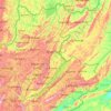 Ruvubu topographic map, elevation, terrain