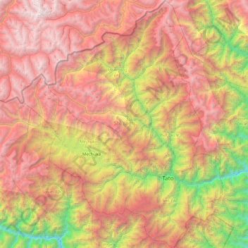 Shi Yomi topographic map, elevation, terrain