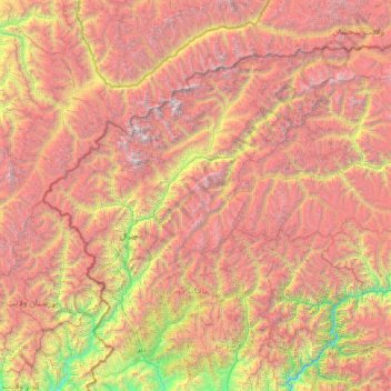 Chitrāl District topographic map, elevation, terrain