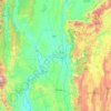 Région de Mandalay topographic map, elevation, terrain