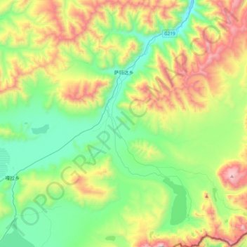 Samarda topographic map, elevation, terrain