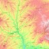 Luochuan County topographic map, elevation, terrain