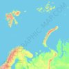 Oblast Archangelsk topographic map, elevation, terrain