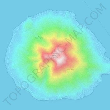 Moti Island topographic map, elevation, terrain