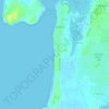 Aksa Beach topographic map, elevation, terrain