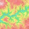 Gorges de la Truyère topographic map, elevation, terrain