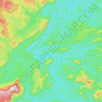 Caroni topographic map, elevation, terrain