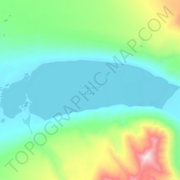 Turquoise Lake topographic map, elevation, terrain