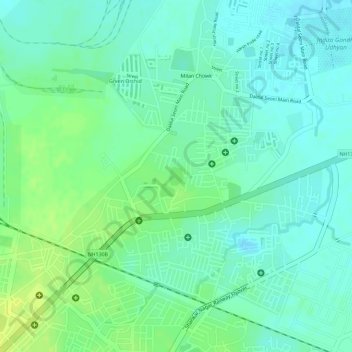 Mandi Gate Talab topographic map, elevation, terrain