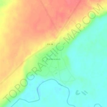 Калинкино topographic map, elevation, terrain