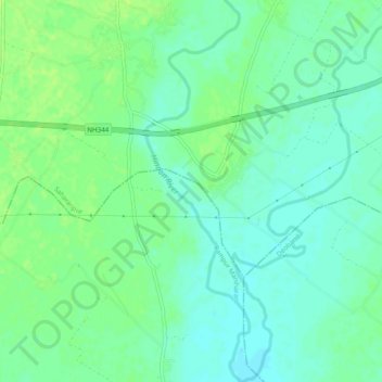 Hindon topographic map, elevation, terrain