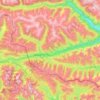 Hochpustertal topographic map, elevation, terrain