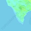 Morjim Beach topographic map, elevation, terrain