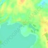 Kolki topographic map, elevation, terrain