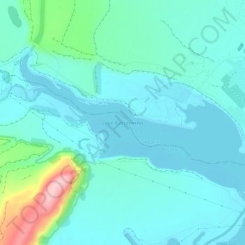 Lake Ruataniwha topographic map, elevation, terrain