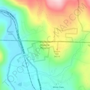 Mountain Meadow Preserve topographic map, elevation, terrain