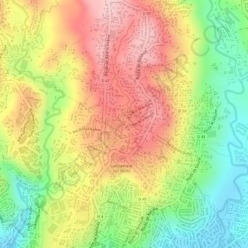 Ravine Vilaine topographic map, elevation, terrain