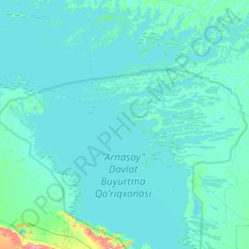 Arnasoy Davlat Buyurtma Maskani topographic map, elevation, terrain
