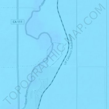 Brawley topographic map, elevation, terrain