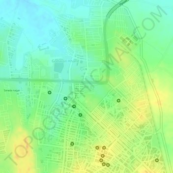 Godavarikhani Bus-Stand topographic map, elevation, terrain