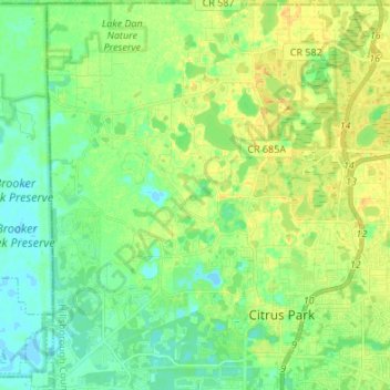 Keystone topographic map, elevation, terrain