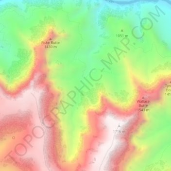Copper Canyon topographic map, elevation, terrain