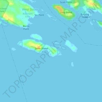 Main Cliff topographic map, elevation, terrain