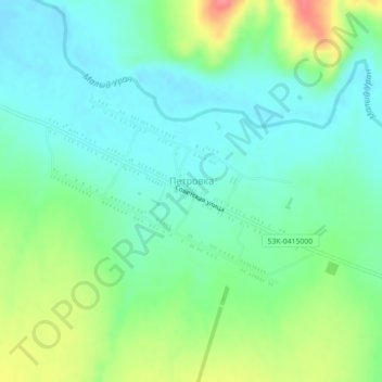 Петровка topographic map, elevation, terrain