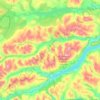 Glen Lyon topographic map, elevation, terrain