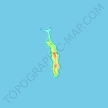 Île Tomé topographic map, elevation, terrain