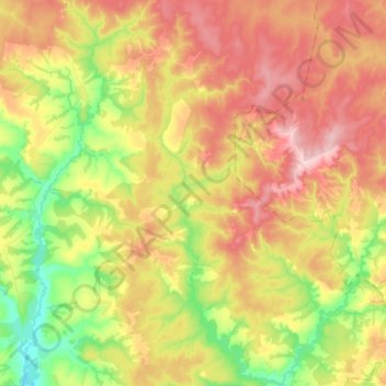 Мучан topographic map, elevation, terrain