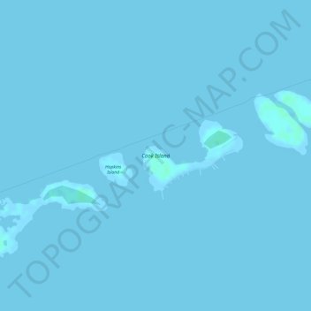 Cook Island topographic map, elevation, terrain