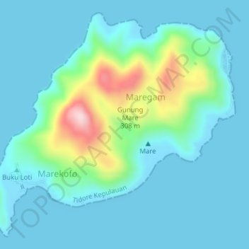 Mare Island topographic map, elevation, terrain