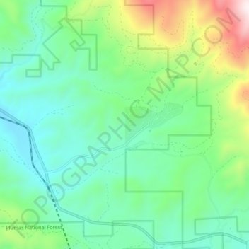 Greenhorn topographic map, elevation, terrain