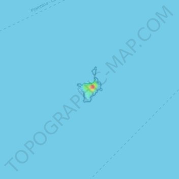 Isola di Palmaiola topographic map, elevation, terrain