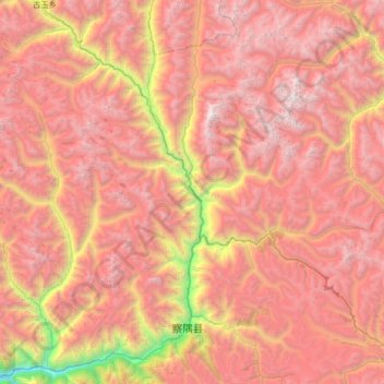 Lohit topographic map, elevation, terrain
