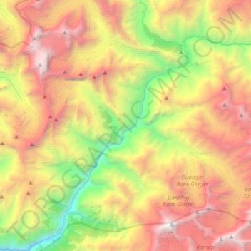 Dhauli topographic map, elevation, terrain