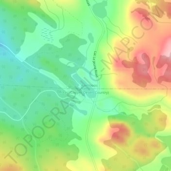 Inks Lake topographic map, elevation, terrain