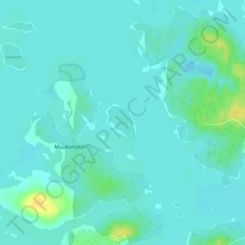 Työsaari topographic map, elevation, terrain
