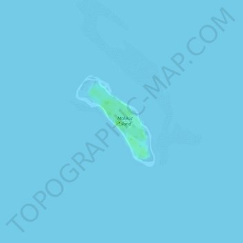 Malikut Island topographic map, elevation, terrain