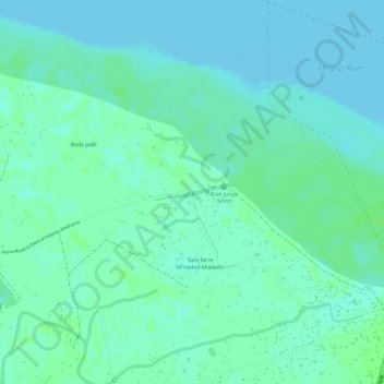 Rajapur canal topographic map, elevation, terrain